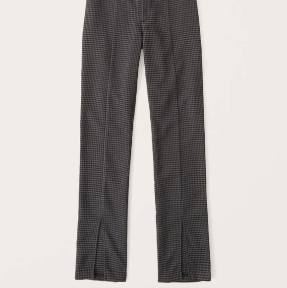Abercrombie & Fitch Houndstooth Split-Hem Skinny Ultra High Rise Pants - Picture 2 of 7